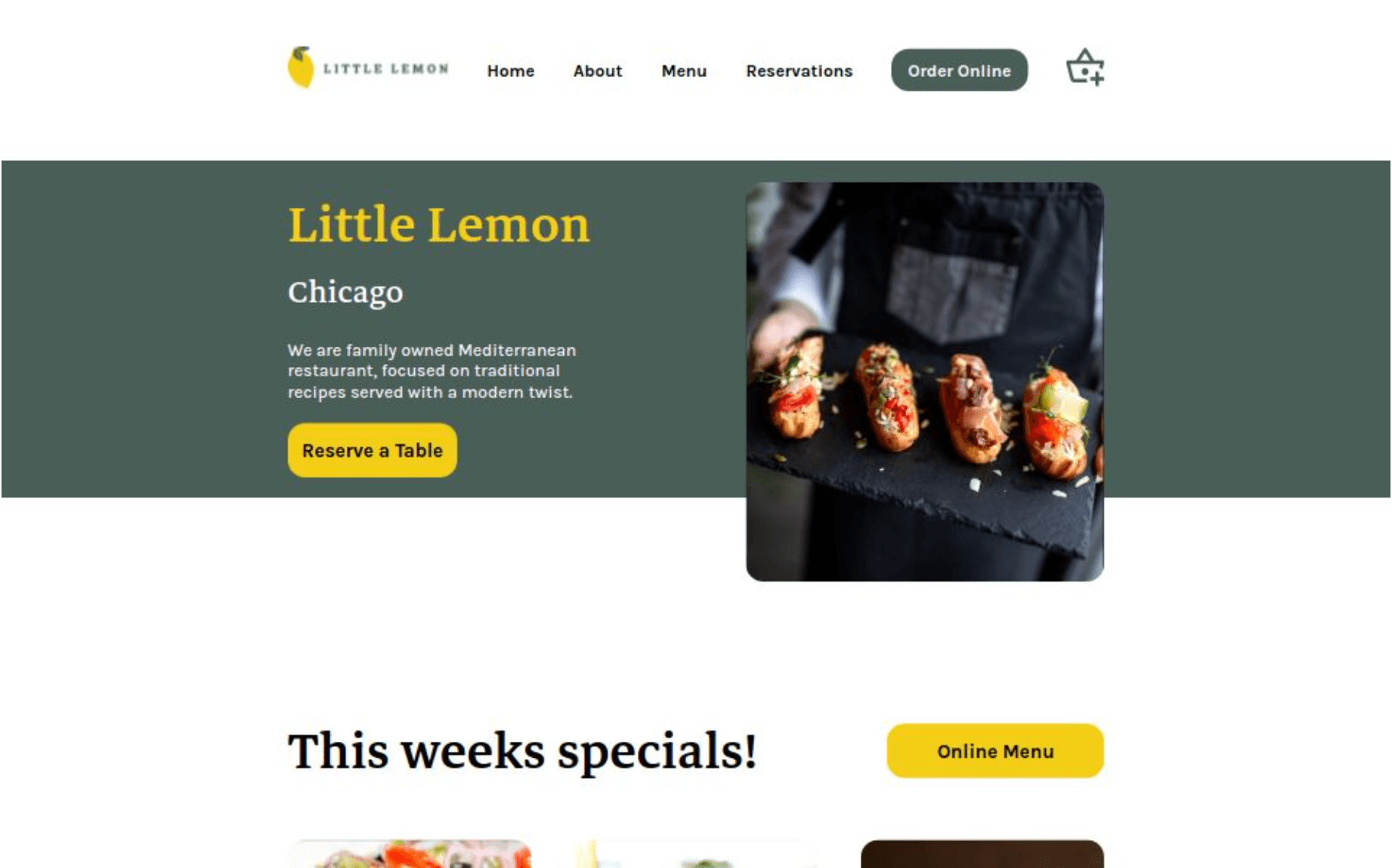 Project: Little Lemon Restaurant